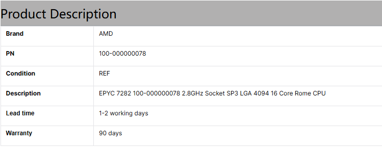 Procesador de servidor AMD CPU serie 7702P 64 núcleos Roma 2,0 GHz SP3